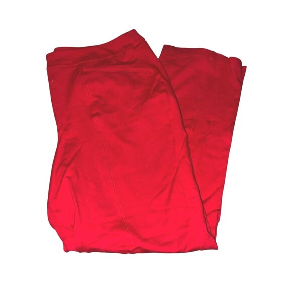 Womens High-Rise Red Pants Size 18/20W Stretch Fabric Made In Philippines Comfor - Picture 1 of 10